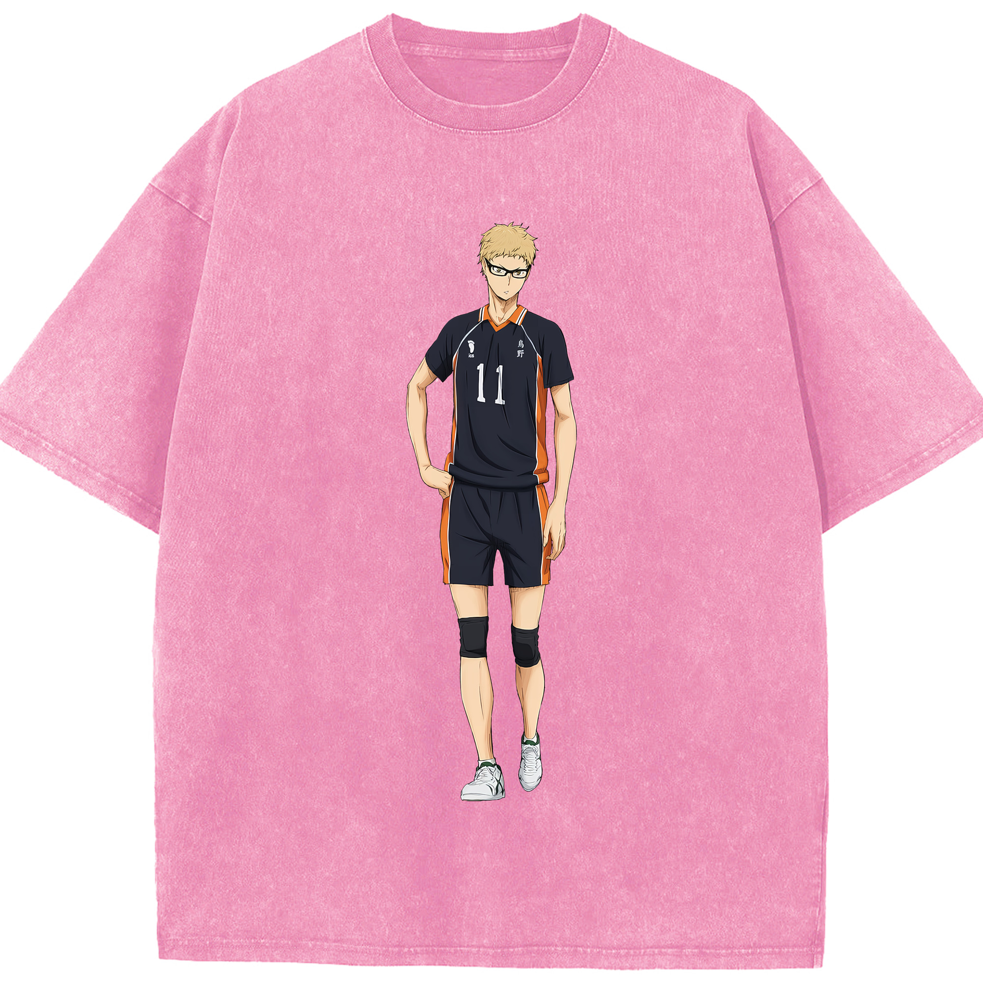 （画像用） ハイキュー!! Haikyu!! 綿100% ヴィンテージ風 半袖Tシャツ（フロントプリント）